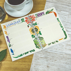 Fruit and flowers tiles deluxe diary
