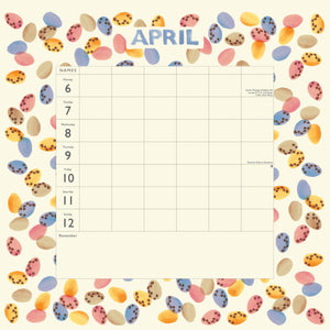 Fruit and flowers tiles wall planner