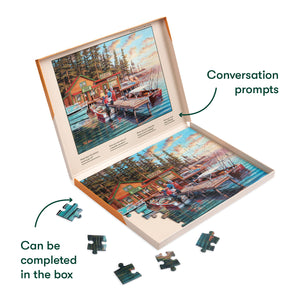 63 piece jigsaw puzzle - Lakeside Vacation