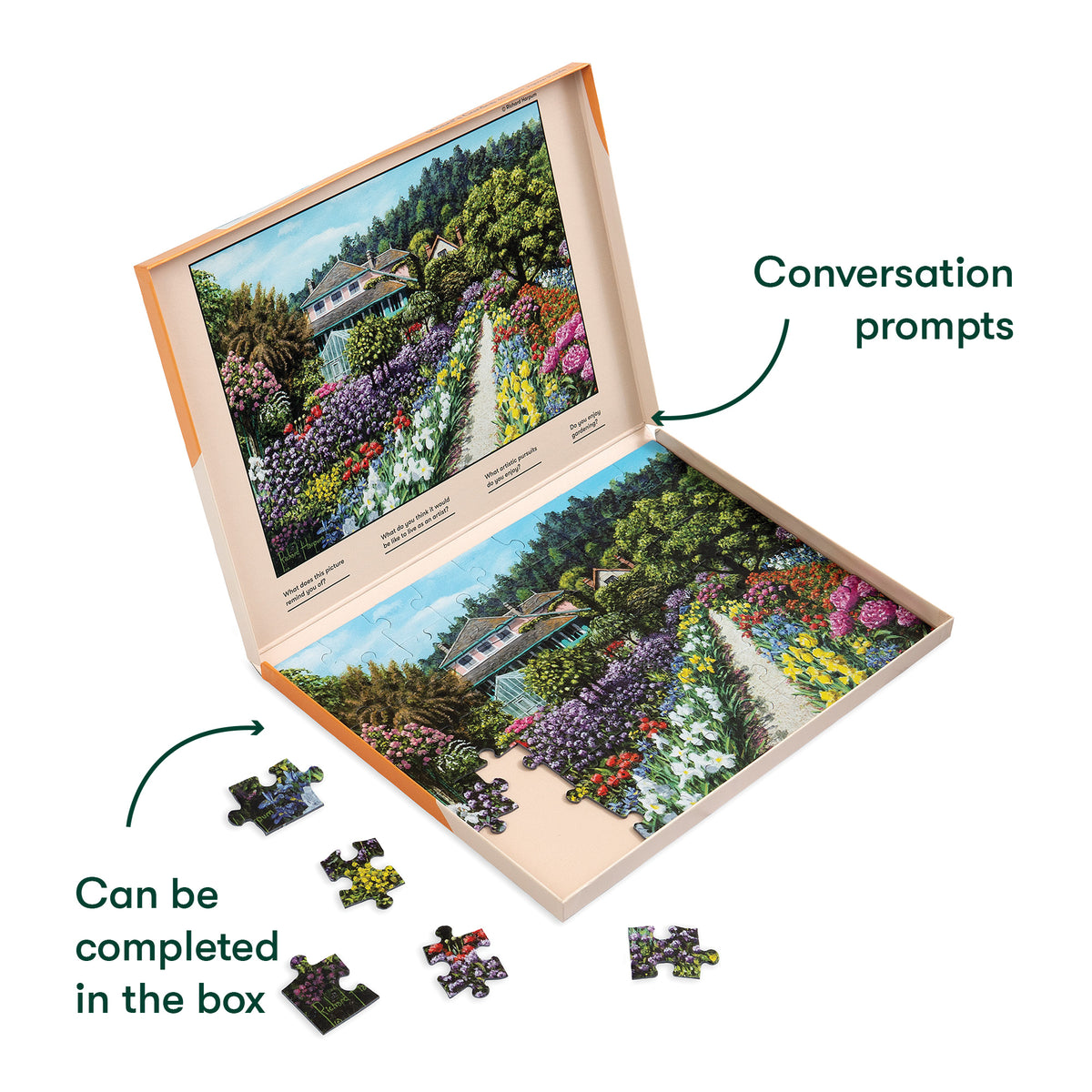 63 Piece Jigsaw Puzzle - Monet&#39;s Garden - VAT Free