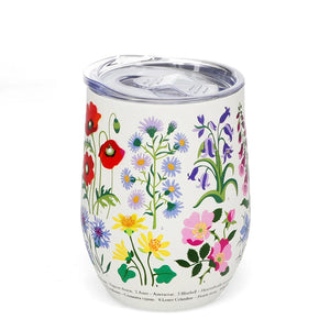 Wildflower stainless steel travel cup
