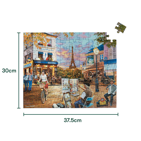 1000 Piece Jigsaw Puzzle For Adults - Interlocking Pieces, Letter On Back, Eiffel Tower Design