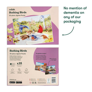 35 Piece Jigsaw Puzzle - Bathing Birds - VAT Free