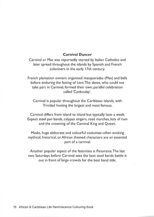 African and Caribbean colouring book - detailed