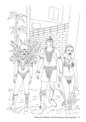 African and Caribbean colouring book - detailed