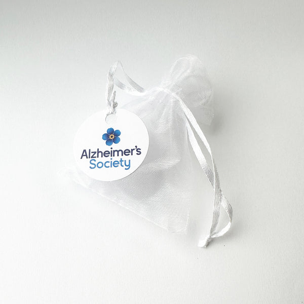 Organza wedding favour bags x 10 Alzheimer's Society
