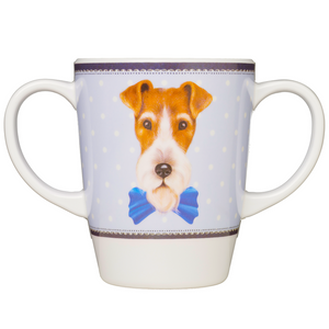 Rosa dog two handled mug