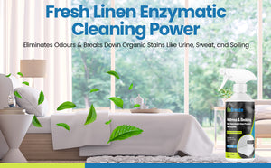 Mattress & bedding enzyme cleaner