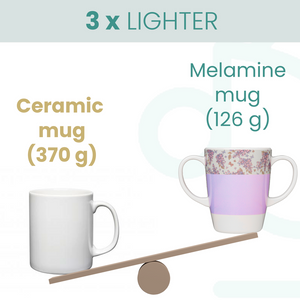 Rosa lilac two handled mug