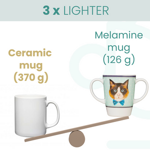 Rosa cat two handled mug