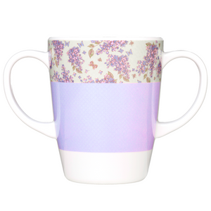 Rosa lilac two handled mug