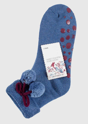 Cheryl non-slip pom pom socks