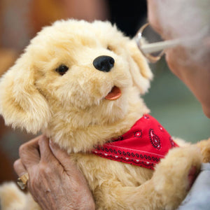 Golden pup robotic companion pet