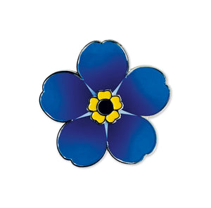 Forget-me-not flower pin badge