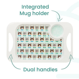 Rosa cat mug and tray set