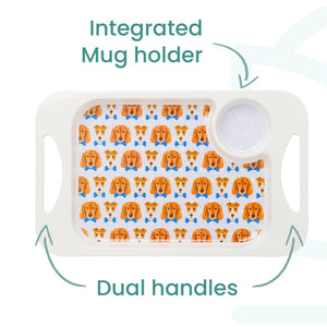 Rosa dog mug and tray set