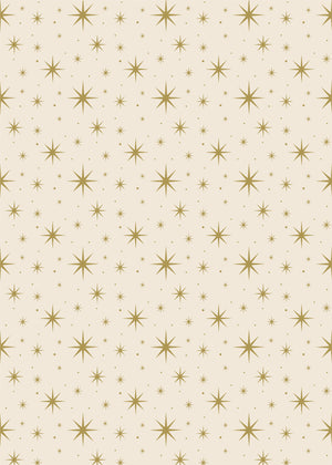 Gold stars on white tissue paper