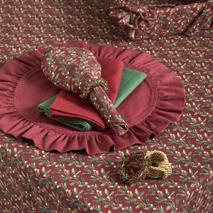 Under the mistletoe 100% cotton tablecloth - 130cm x 180cm