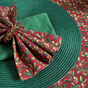 Under the mistletoe 100% cotton napkins - set of 4
