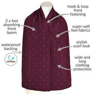 Straight scarf clothes protector - burgundy