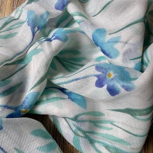 Forget me-not flower scarf
