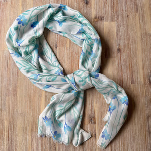 Forget me-not flower scarf