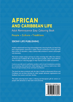 African and Caribbean colouring book - easy