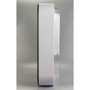 Large square calendar clock - white