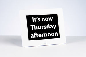 Rosebud reminder clock - white