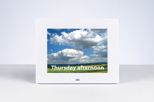 Rosebud reminder clock - white