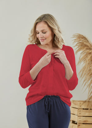 Tabby long-sleeve cotton tee