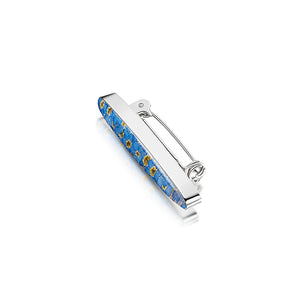 Forget-me-not oval brooch