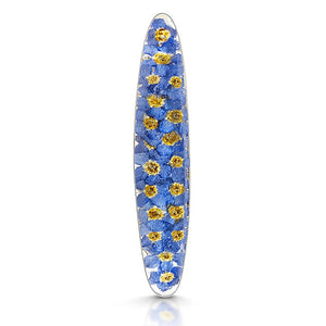 Forget-me-not oval brooch