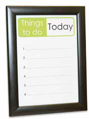 Things to do today list in a frame