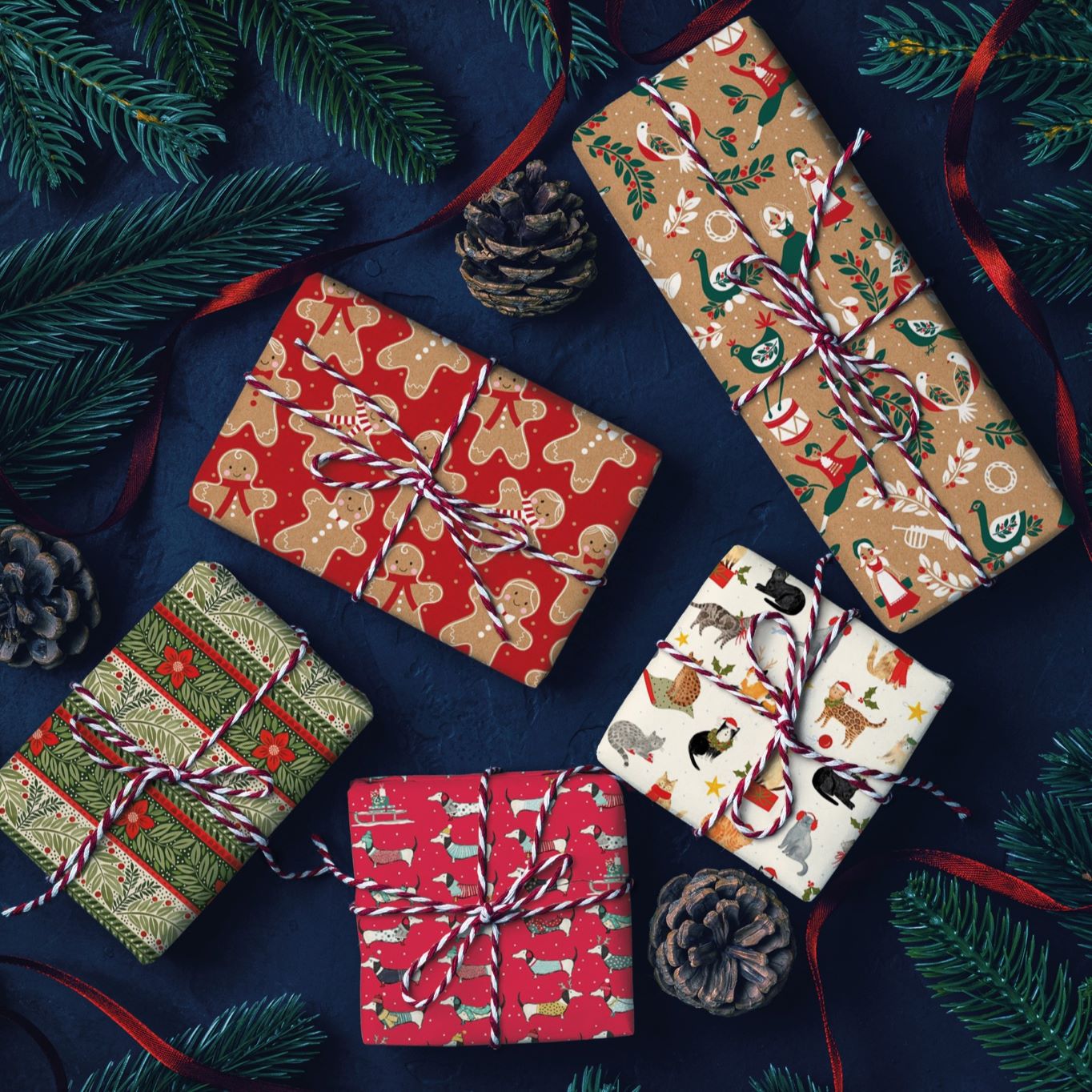 Selection of Christmas wrap from Alzheimer's Society