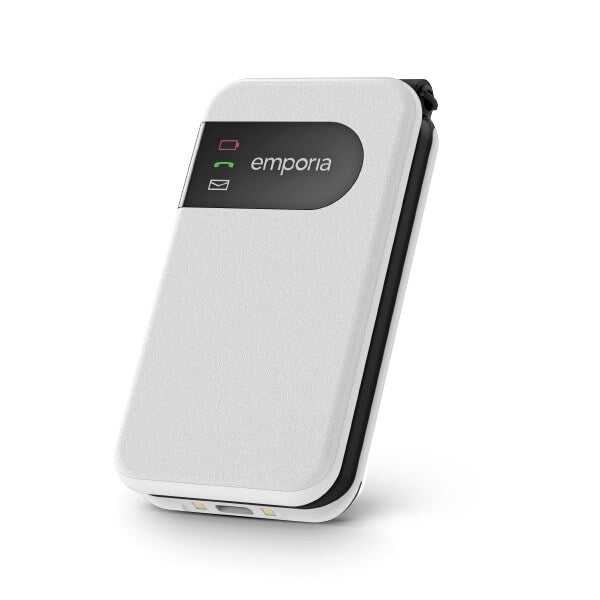 dementia friendly white flip phone