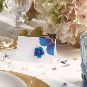 Forget-me-not flower wedding table cards x 10