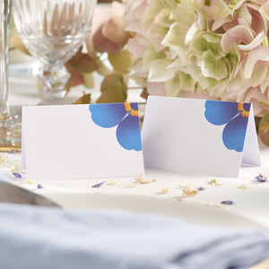 Forget-me-not flower wedding table cards x 10