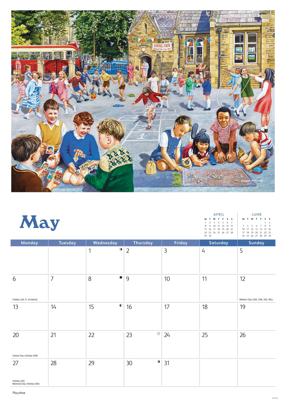 Golden Days A4 calendar 2024 by Trevor Mitchell