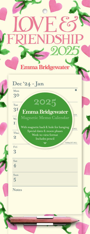 Emma Bridgewater Love & friendship magnetic calendar 2025