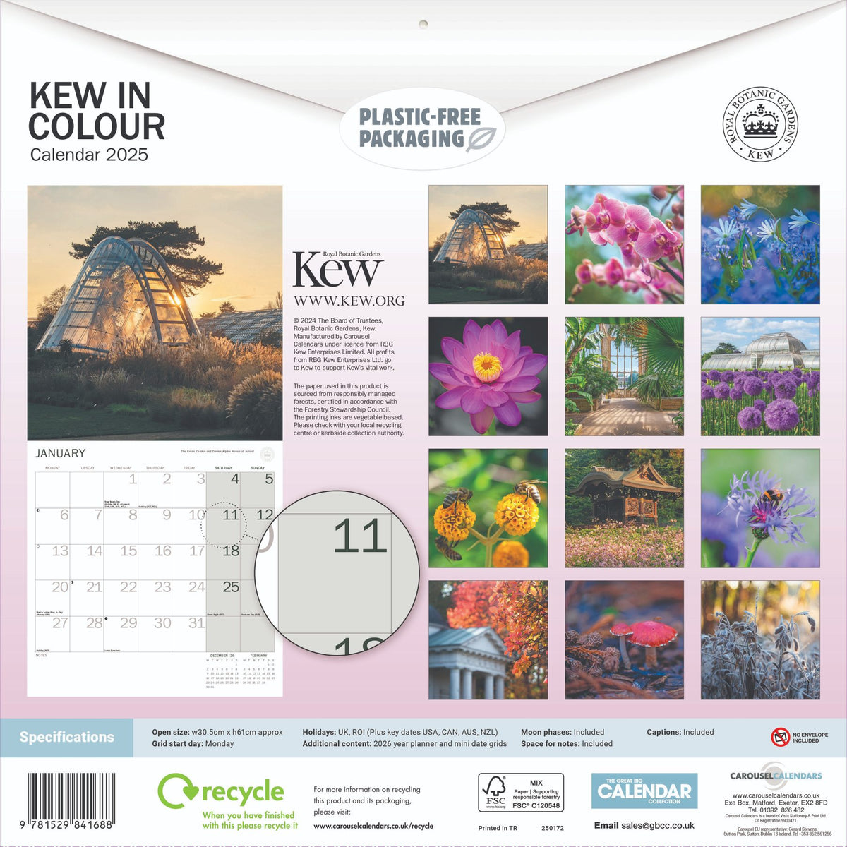 Royal Botanic Gardens Kew, wall calendar 2025