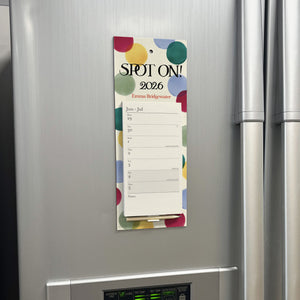 Big polka dot magnetic calendar, 2026
