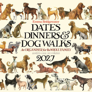 Emma Bridgewater Dates, Dinners & Dog Walks wall planner 2027