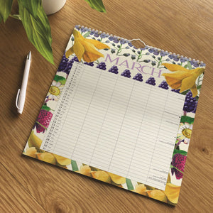 Garden flowers wall planner A3, 2027