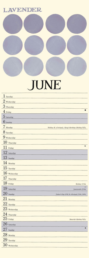 Emma Bridgewater Colour palette slim wall planner 2027