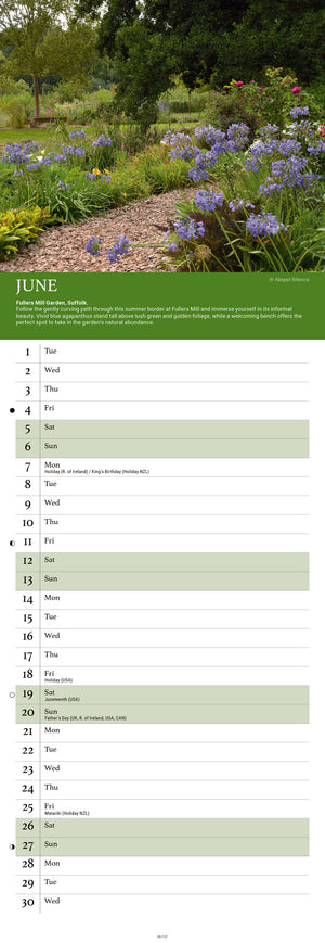Beautiful Gardens - slim calendar 2027
