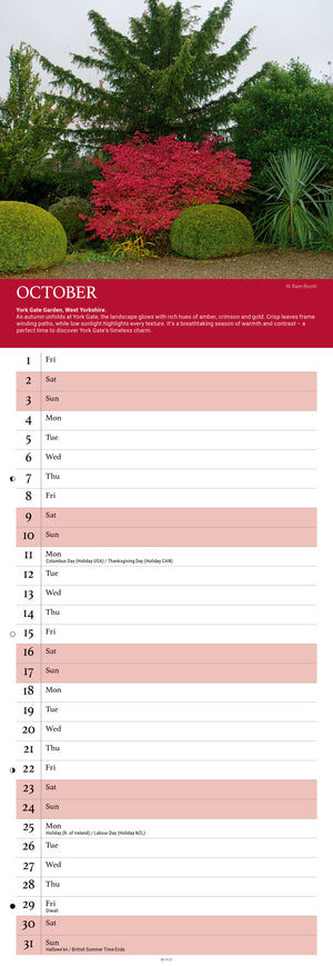 Beautiful Gardens - slim calendar 2027