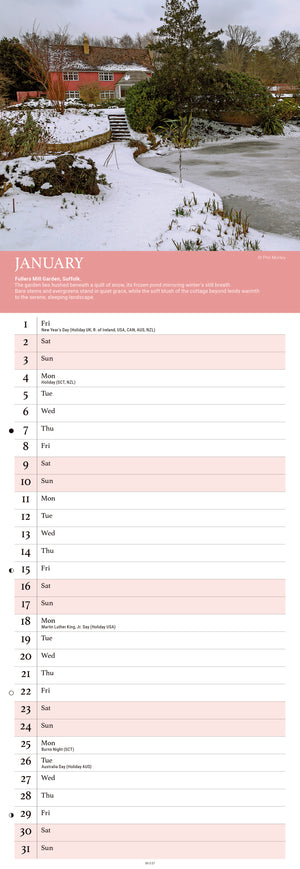 Beautiful Gardens - slim calendar 2027