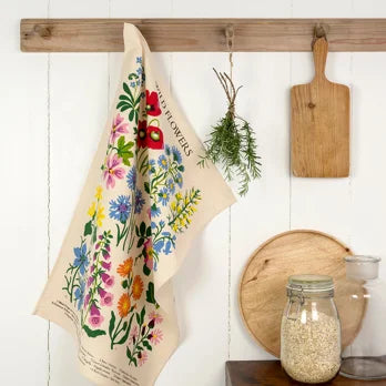Wildflower tea towel