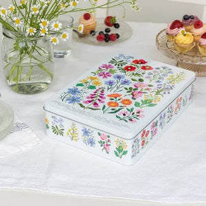 Wildflower storage tin